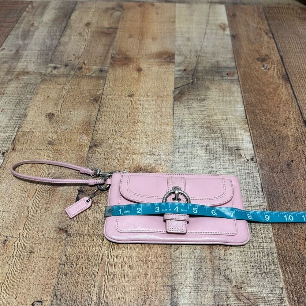 Coach RARE pink leather vintage Y2K soho wristlet clutch bag - Picture 13 of 14